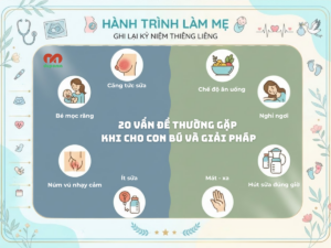 20 vấn đề thường gặp khi cho con bú và giải pháp